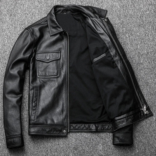Fr Genuine Leather Winter Cowhide Jacket