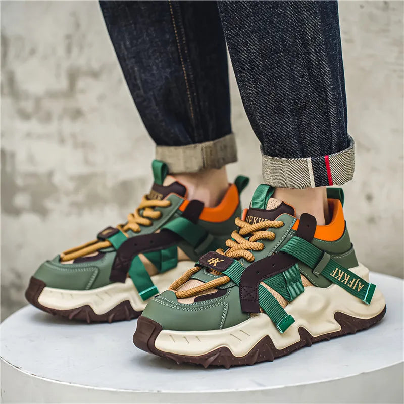 Trend Green Thick Bottom Casual Sneakers