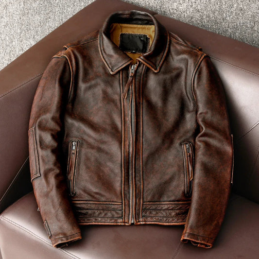 Genuine Leather Vintage Brown Jacket