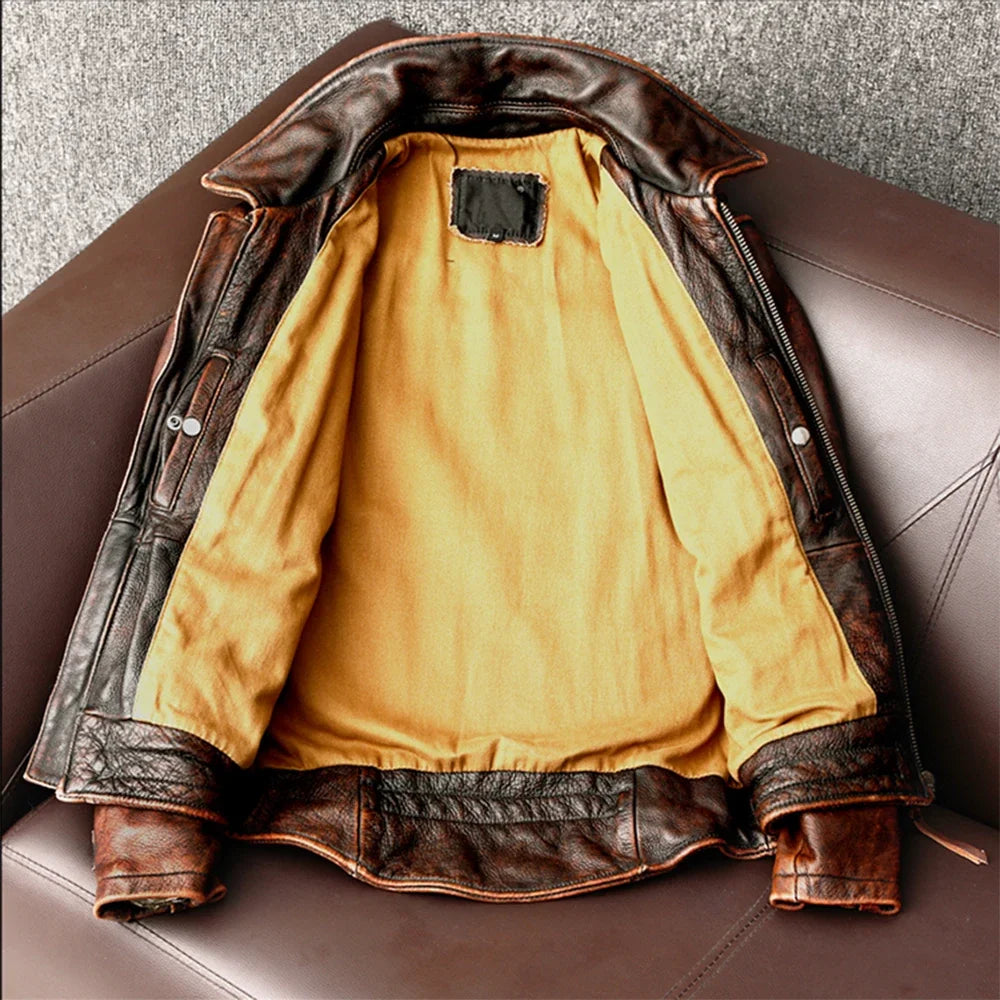 Genuine Leather Vintage Brown Jacket
