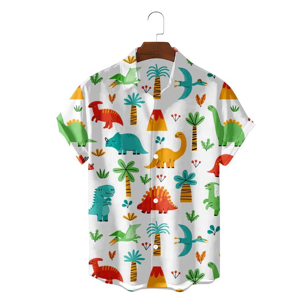 Cute Dinosaur Hawaiian Vacation Shirt